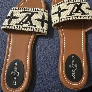 Faux Logo Sandals
